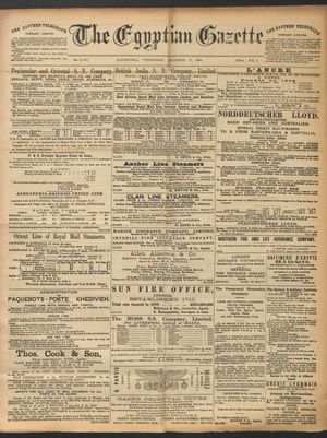 The Egyptian gazette vom 17.12.1890