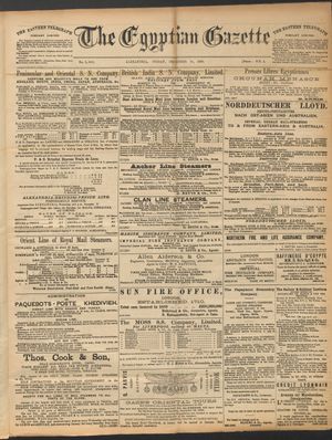 The Egyptian gazette vom 19.12.1890