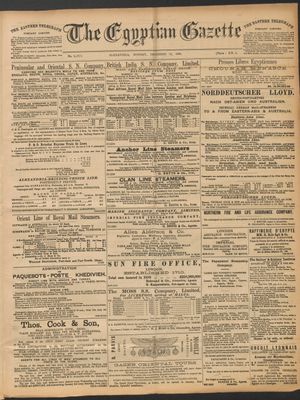 The Egyptian gazette vom 22.12.1890