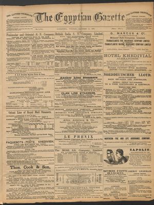 The Egyptian gazette vom 23.12.1890