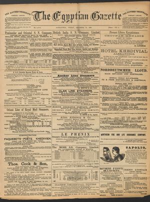 The Egyptian gazette on Dec 25, 1890