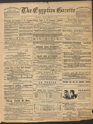 The Egyptian gazette vom 29.12.1890