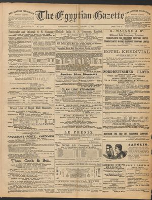 The Egyptian gazette on Jan 3, 1891