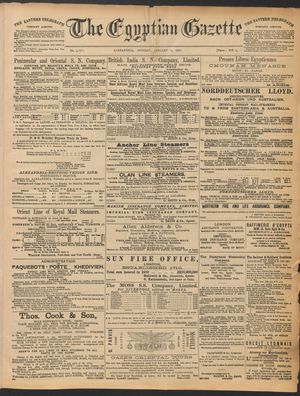 The Egyptian gazette vom 05.01.1891