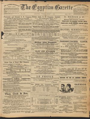 The Egyptian gazette vom 06.01.1891