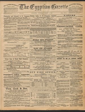 The Egyptian gazette vom 07.01.1891