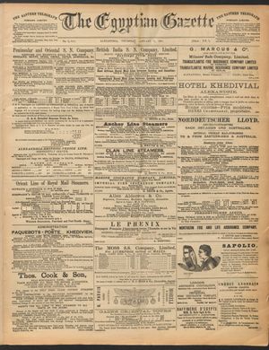 The Egyptian gazette vom 08.01.1891