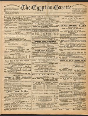 The Egyptian gazette on Jan 12, 1891