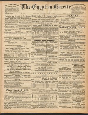 The Egyptian gazette vom 14.01.1891