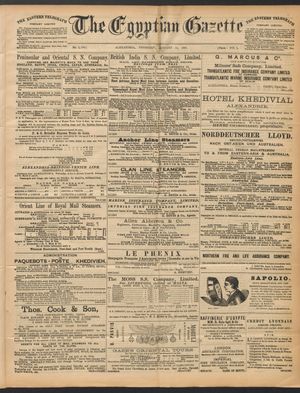 The Egyptian gazette vom 15.01.1891