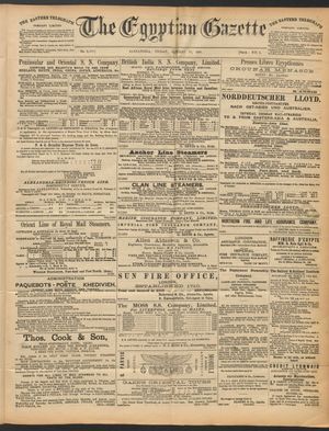 The Egyptian gazette on Jan 16, 1891