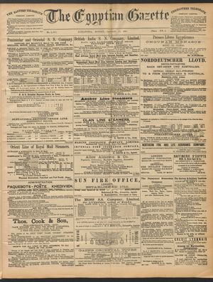 The Egyptian gazette vom 19.01.1891