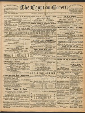 The Egyptian gazette vom 21.01.1891