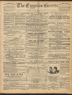 The Egyptian gazette vom 22.01.1891