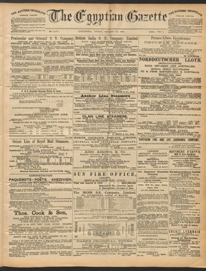 The Egyptian gazette vom 23.01.1891