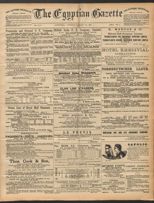 The Egyptian gazette vom 24.01.1891