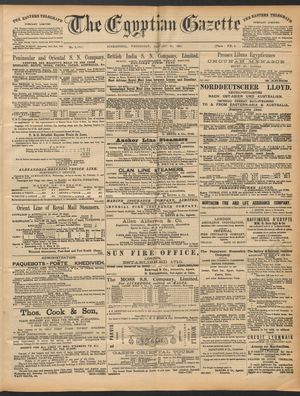 The Egyptian gazette on Jan 28, 1891