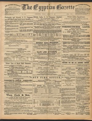 The Egyptian gazette vom 30.01.1891