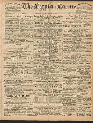 The Egyptian gazette on Feb 2, 1891