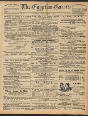 The Egyptian gazette vom 07.02.1891