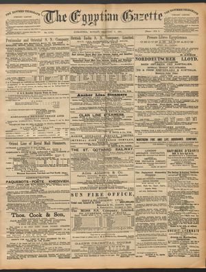 The Egyptian gazette on Feb 9, 1891