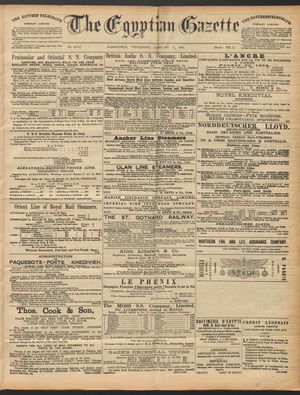 The Egyptian gazette on Feb 11, 1891