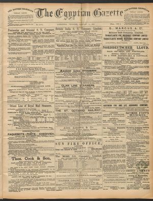 The Egyptian gazette vom 12.02.1891