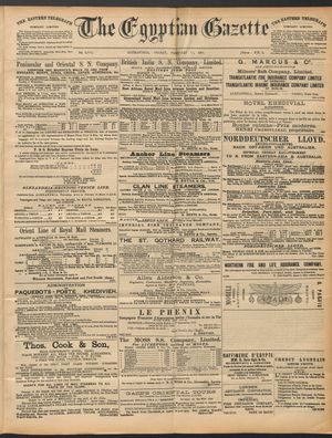The Egyptian gazette vom 13.02.1891