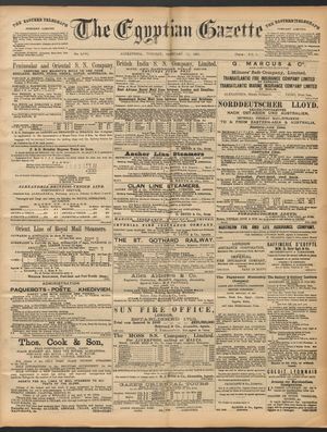 The Egyptian gazette on Feb 17, 1891