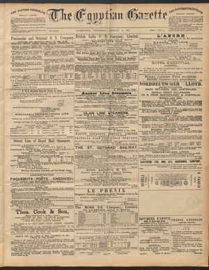 The Egyptian gazette on Feb 18, 1891