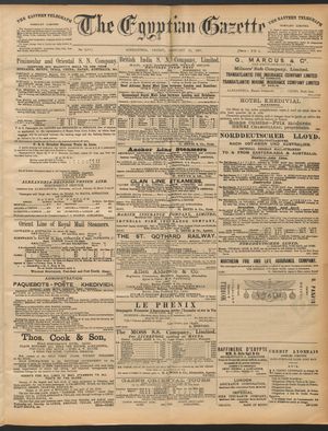 The Egyptian gazette on Feb 20, 1891