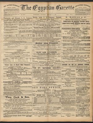 The Egyptian gazette on Feb 28, 1891