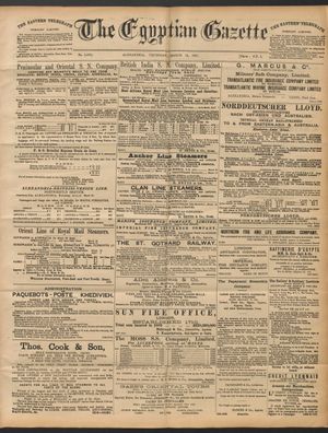 The Egyptian gazette vom 12.03.1891