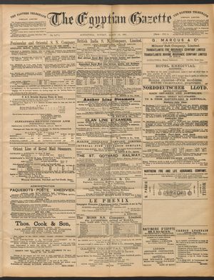 The Egyptian gazette vom 16.03.1891