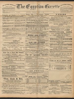 The Egyptian gazette vom 18.03.1891