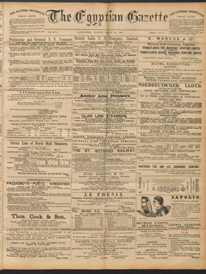 The Egyptian gazette vom 23.03.1891