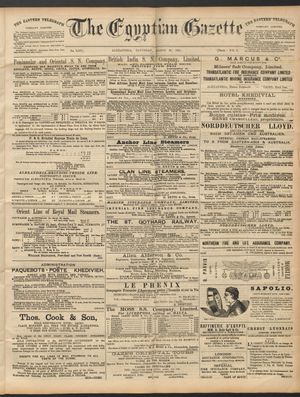 The Egyptian gazette vom 27.03.1891