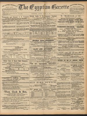 The Egyptian gazette on Mar 29, 1891
