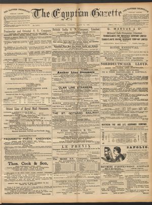 The Egyptian gazette vom 30.03.1891