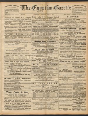 The Egyptian gazette vom 01.04.1891