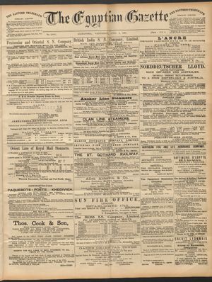 The Egyptian gazette vom 08.04.1891