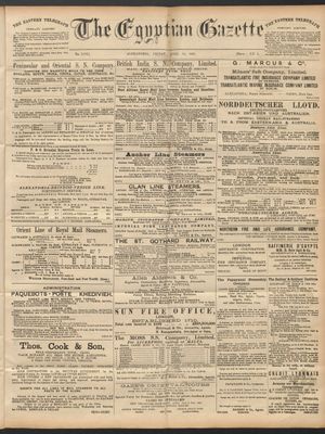 The Egyptian gazette vom 10.04.1891