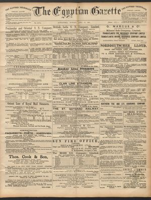 The Egyptian gazette vom 13.04.1891