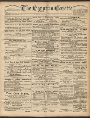 The Egyptian gazette on Apr 22, 1891