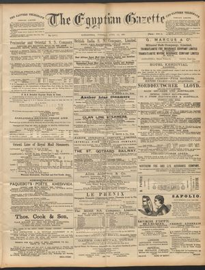 The Egyptian gazette on Apr 28, 1891