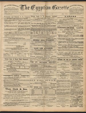 The Egyptian gazette on Apr 29, 1891