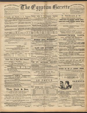 The Egyptian gazette on Apr 30, 1891
