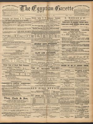 The Egyptian gazette on May 5, 1891