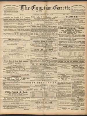 The Egyptian gazette on May 13, 1891