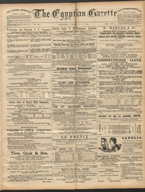 The Egyptian gazette vom 19.05.1891